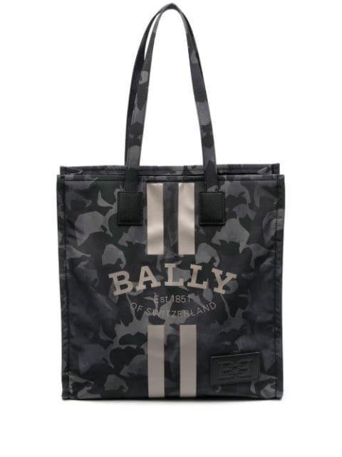 logo-print tote bag by BALLY