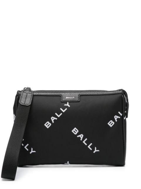 logo-printed clutch bag by BALLY
