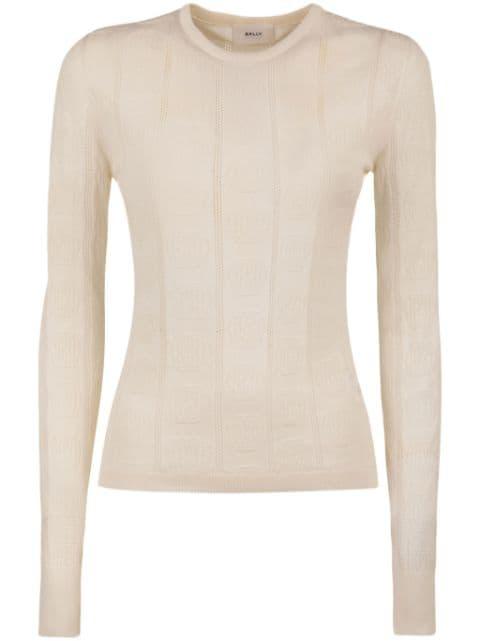 patterned intarsia-knit jumper by BALLY