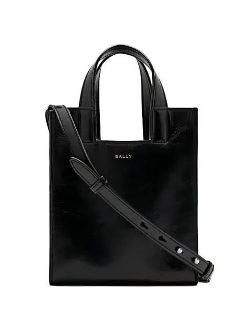 small Easy Bally logo-print leather tote bag by BALLY