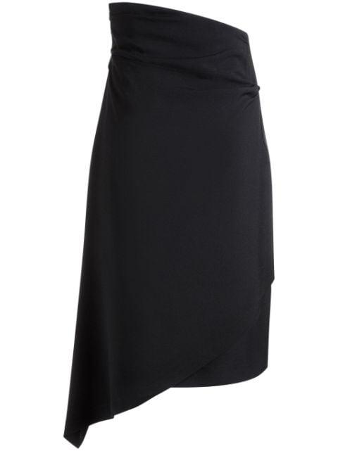 wrap asymmetric midi skirt by BALLY