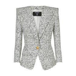 1-button jacket with love letter print by BALMAIN