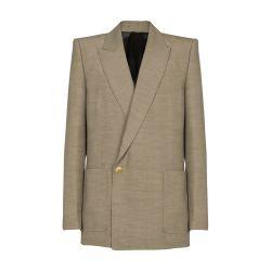 1-button tailored cupro jacket by BALMAIN