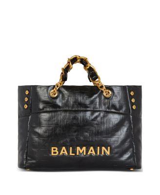 1945 Soft Crackled Leather Tote Bag by BALMAIN