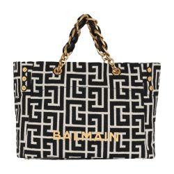 1945 Soft monogrammed jacquard tote bag by BALMAIN