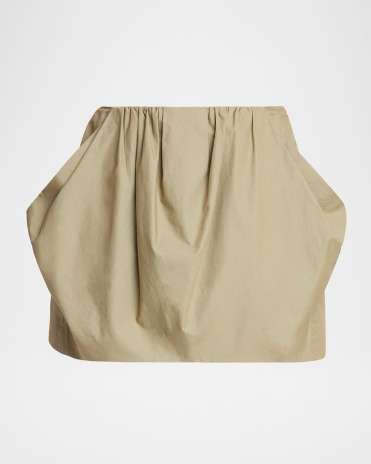 2-Pockets Cotton Bubble Mini Skirt by BALMAIN