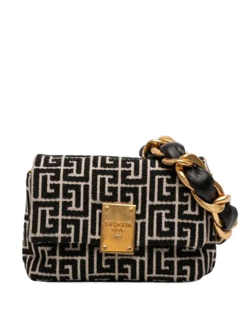 2010-2026 Mini Monogram Jacquard 1945 crossbody bag by BALMAIN 