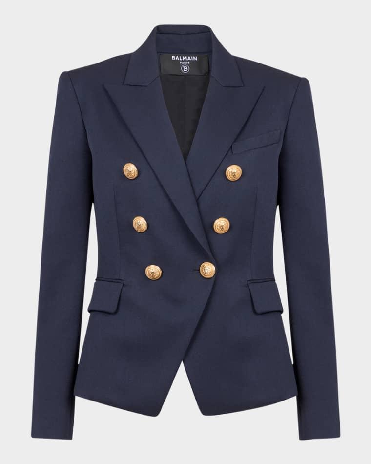 6-Button Fitted Wool Blazer by BALMAIN