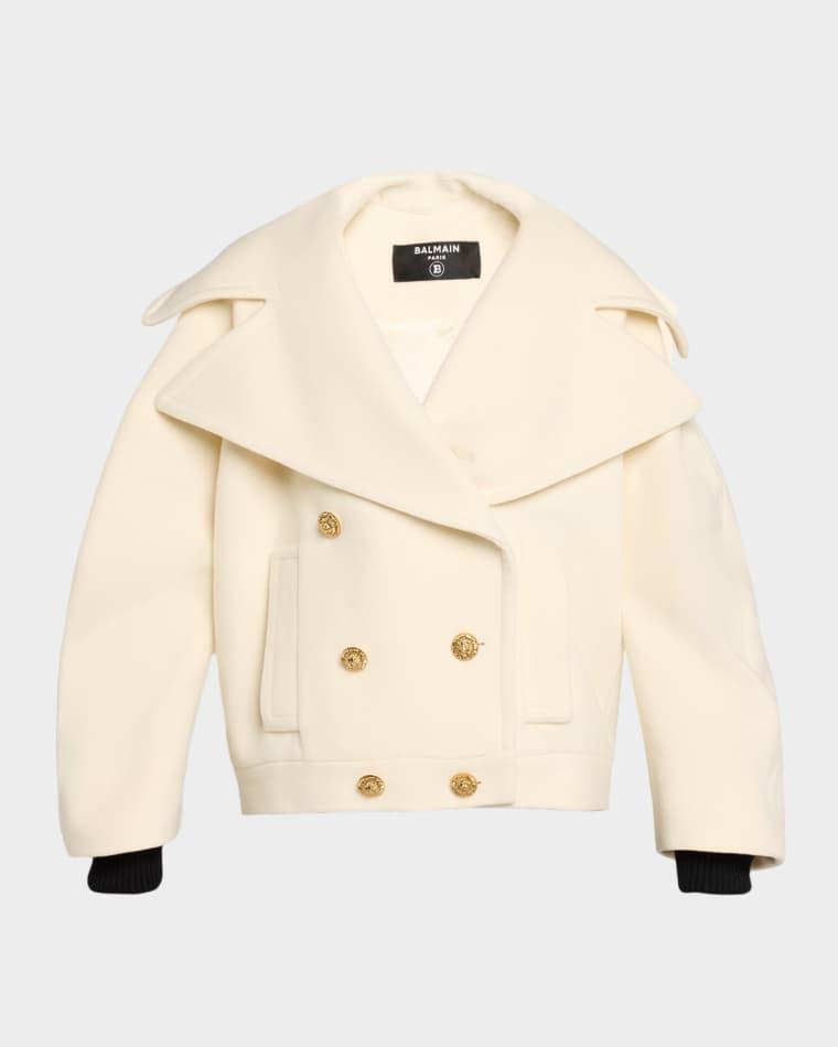 6-Button Wool-Cashmere Oversized Coat by BALMAIN