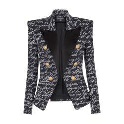 6-button jacket with love letter print by BALMAIN