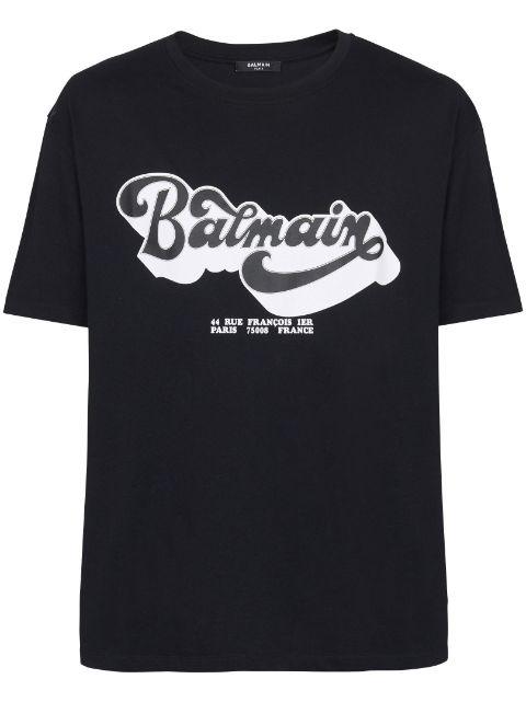 70s logo-print T-shirt by BALMAIN