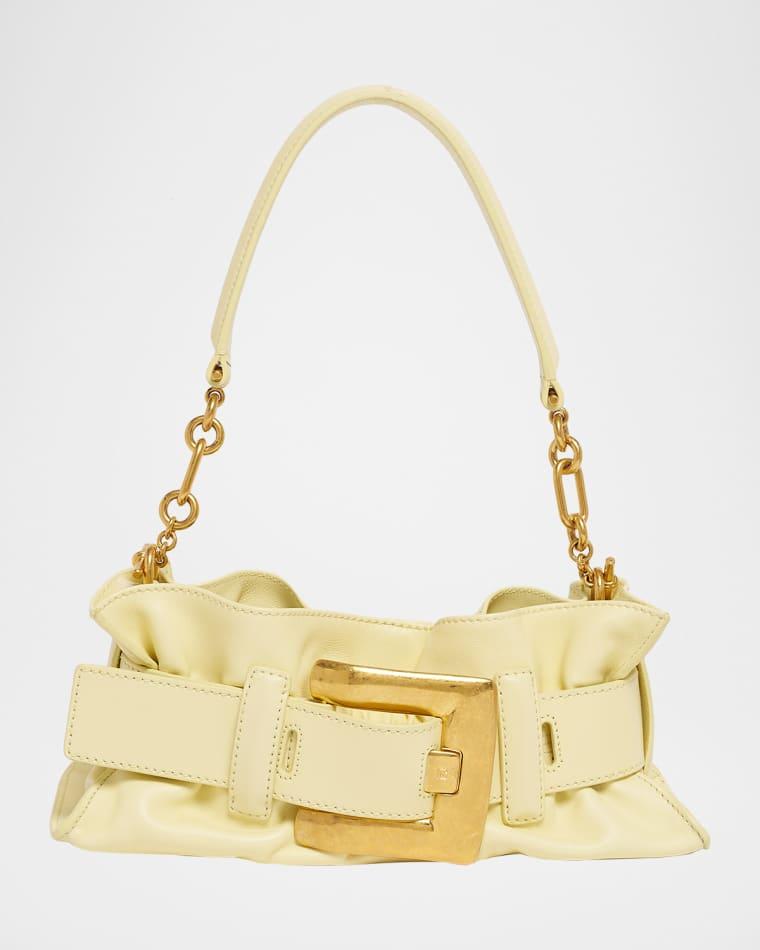 Anthem Mini Belted Leather Shoulder Bag by BALMAIN Anthem Mini Belted Leather Shoulder Bag by BALMAIN