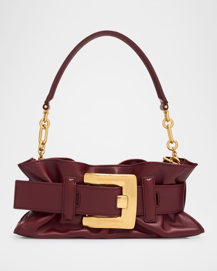 Anthem Mini Belted Leather Shoulder Bag by BALMAIN Anthem Mini Belted Leather Shoulder Bag by BALMAIN