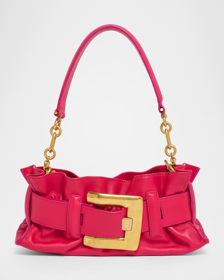 Anthem Mini Belted Leather Shoulder Bag by BALMAIN