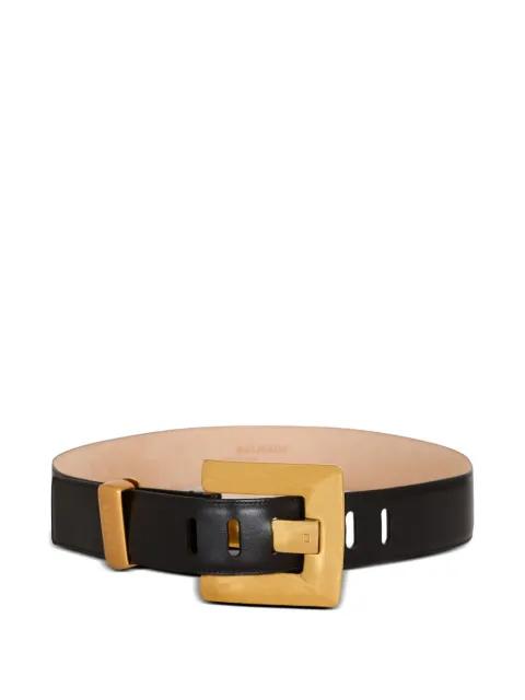 Anthem calfskin-leather belt by BALMAIN