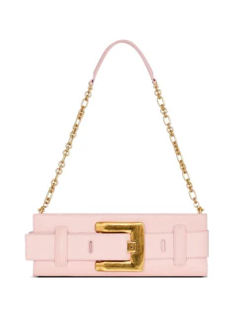 Anthem smooth leather clutch by BALMAIN