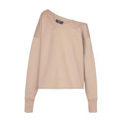Asymmetrical jersey off-the-shoulder sweatshirt by BALMAIN