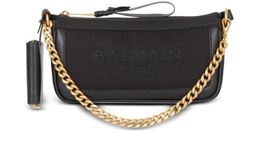 B-Army canvas and leather bag by BALMAIN