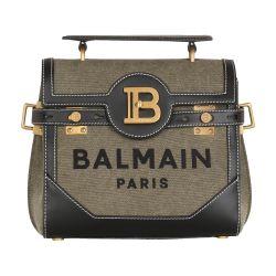 B-Buzz 23 canvas bag with leather inserts by BALMAIN