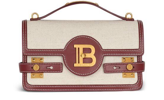 B-Buzz 24 Bag in canvas and leather by BALMAIN