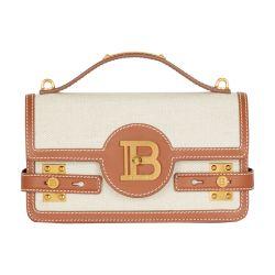 B-Buzz 24 canvas and leather bag by BALMAIN