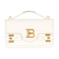 B-Buzz 24 monogrammed grained leather bag by BALMAIN