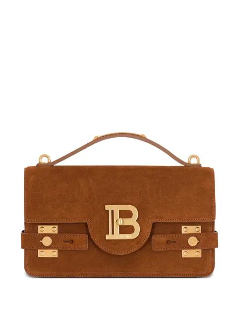 B-Buzz 24 suede shoulder bag by BALMAIN