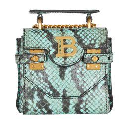 B-Buzz mini snakeskin-effect leather bag by BALMAIN