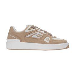 B-Court Skate sneakers in fleece and calfskin by BALMAIN