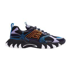 B-East calfskin leather and mesh sneakers by BALMAIN