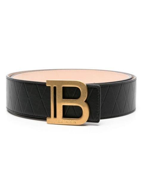 B-buckle leather belt by BALMAIN