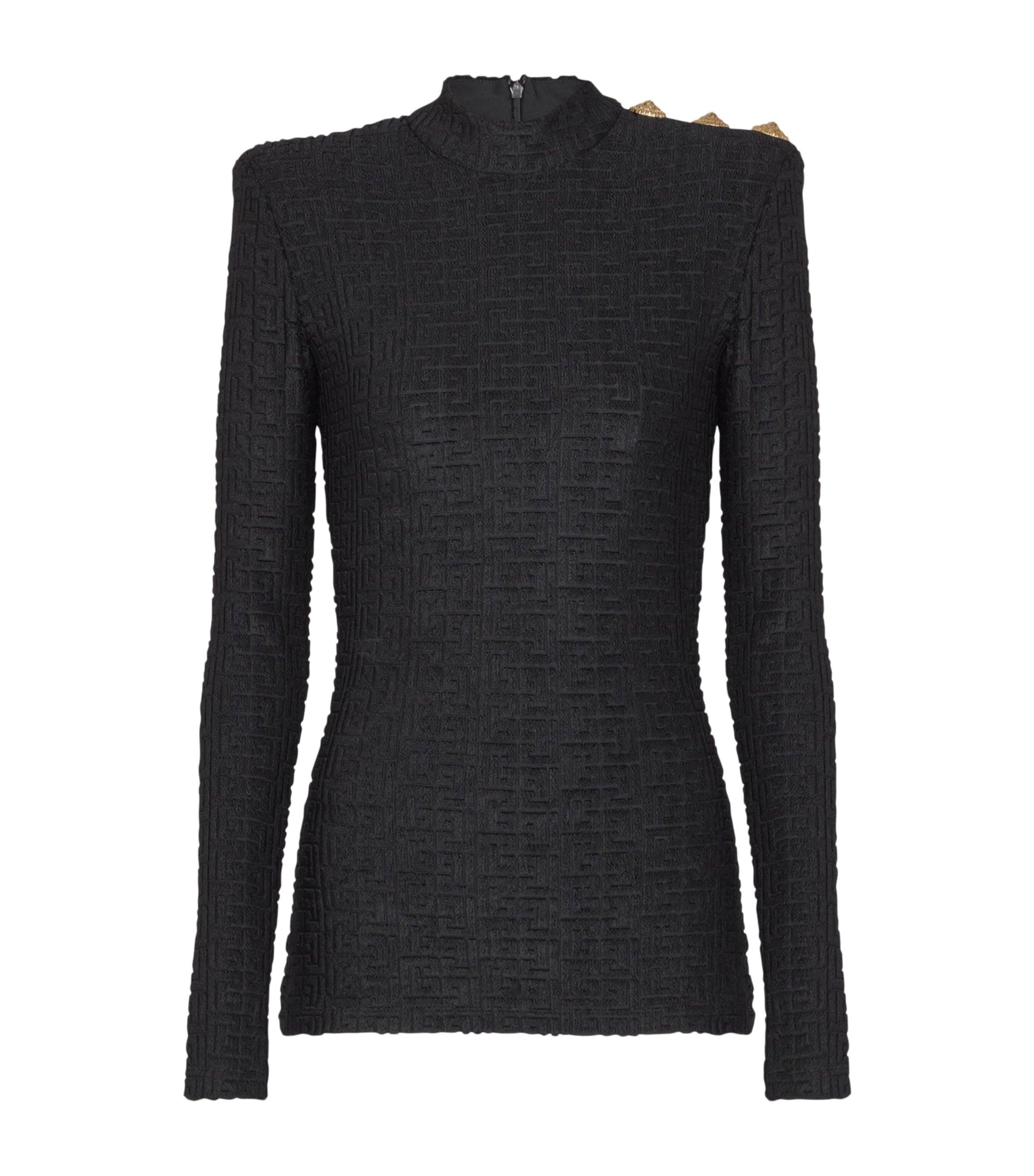 Balmain Bouclette Monogram Top by BALMAIN