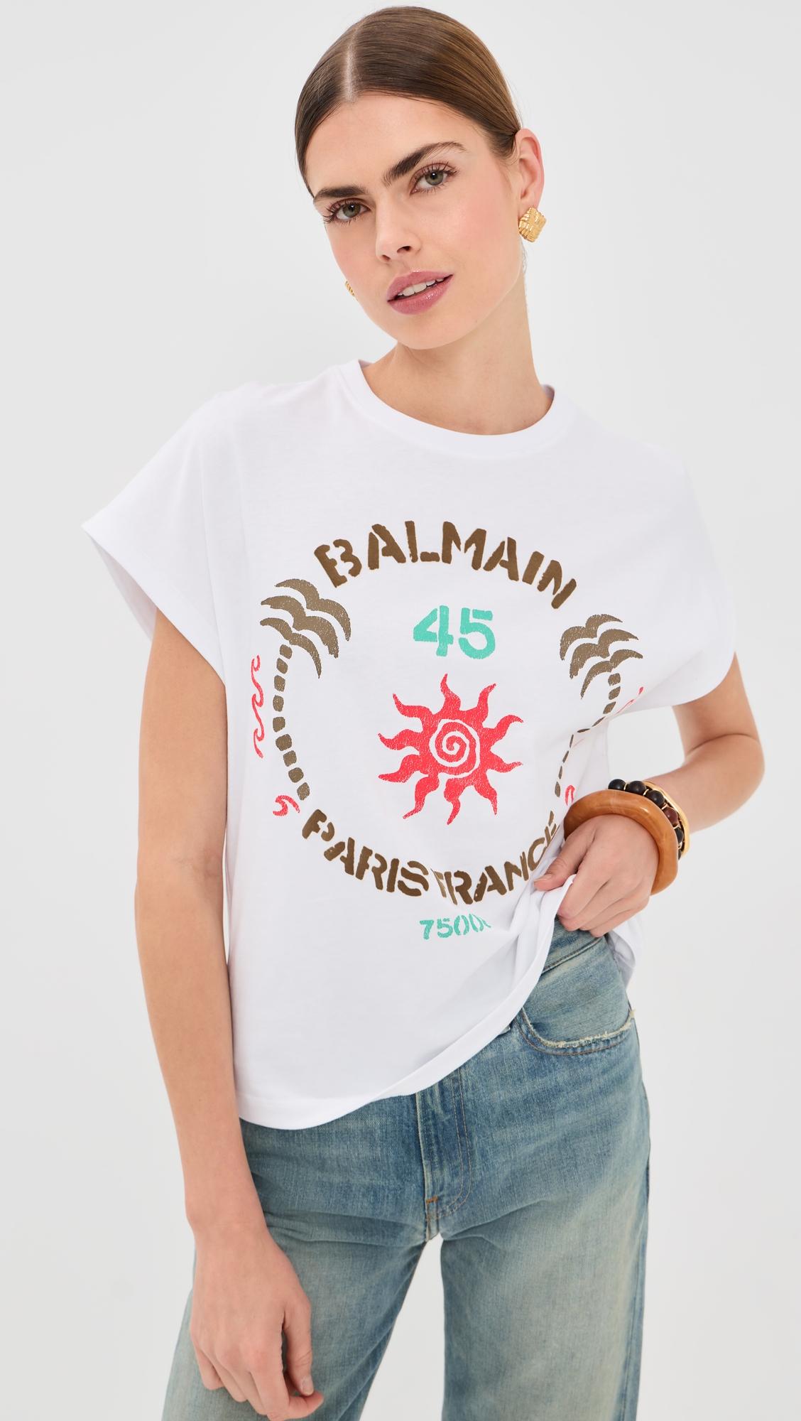 Balmain Club 45 Boxy Jersey Tee by BALMAIN
