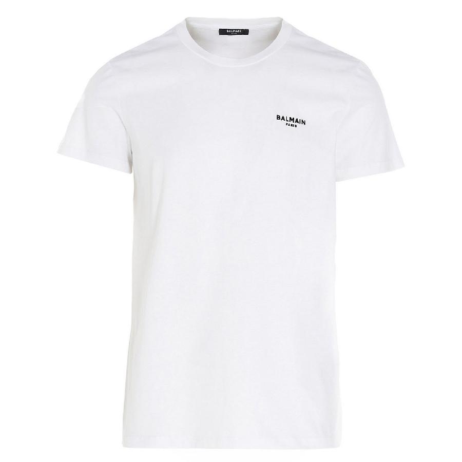 Balmain Flock Logo Print T Shirt by BALMAIN