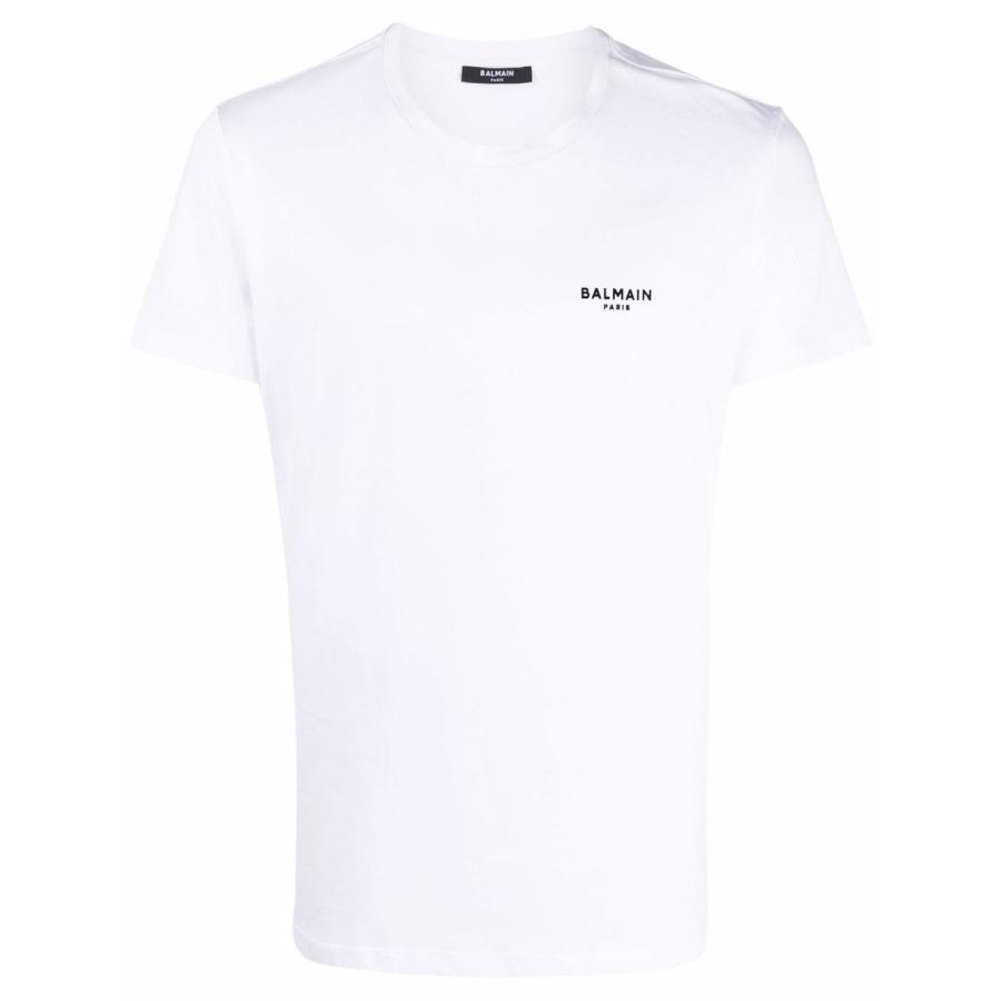 Balmain Flock Logo Print T Shirt by BALMAIN