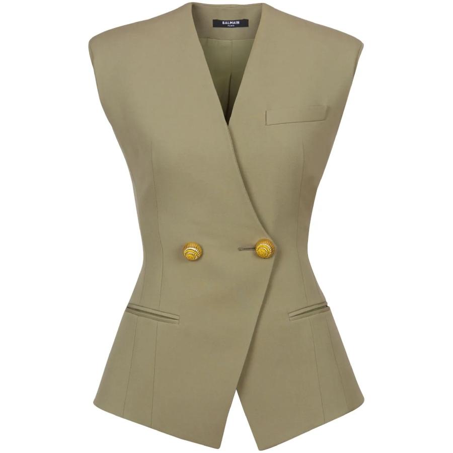 Balmain Grain-Effect Buttoned Vest by BALMAIN