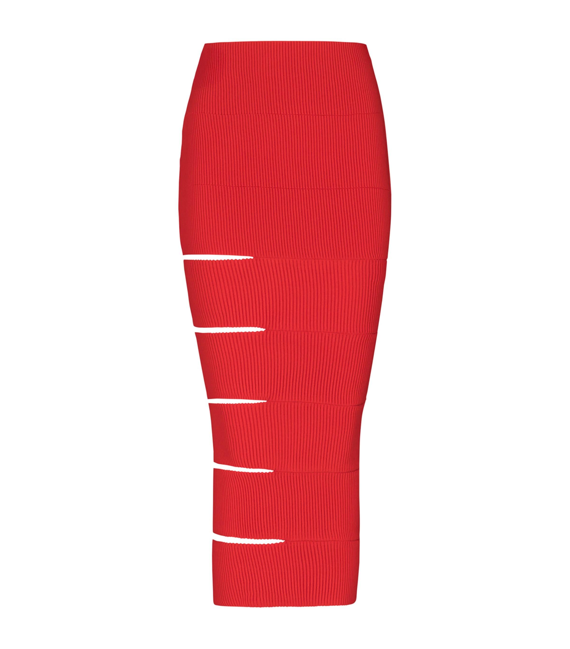 Balmain Knit Cut-Out Maxi Skirt by BALMAIN