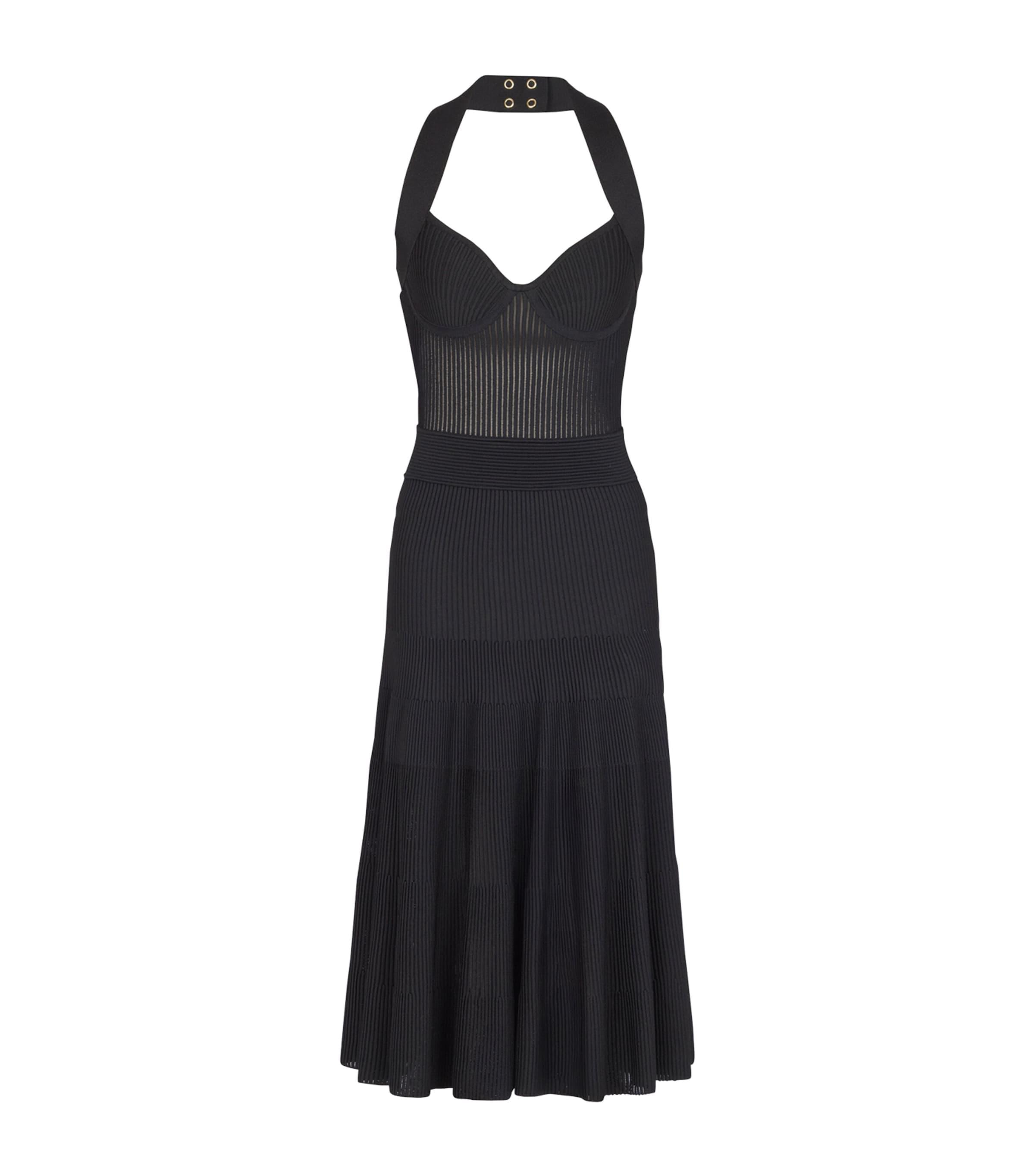 Balmain Knitted Halterneck Midi Dress by BALMAIN