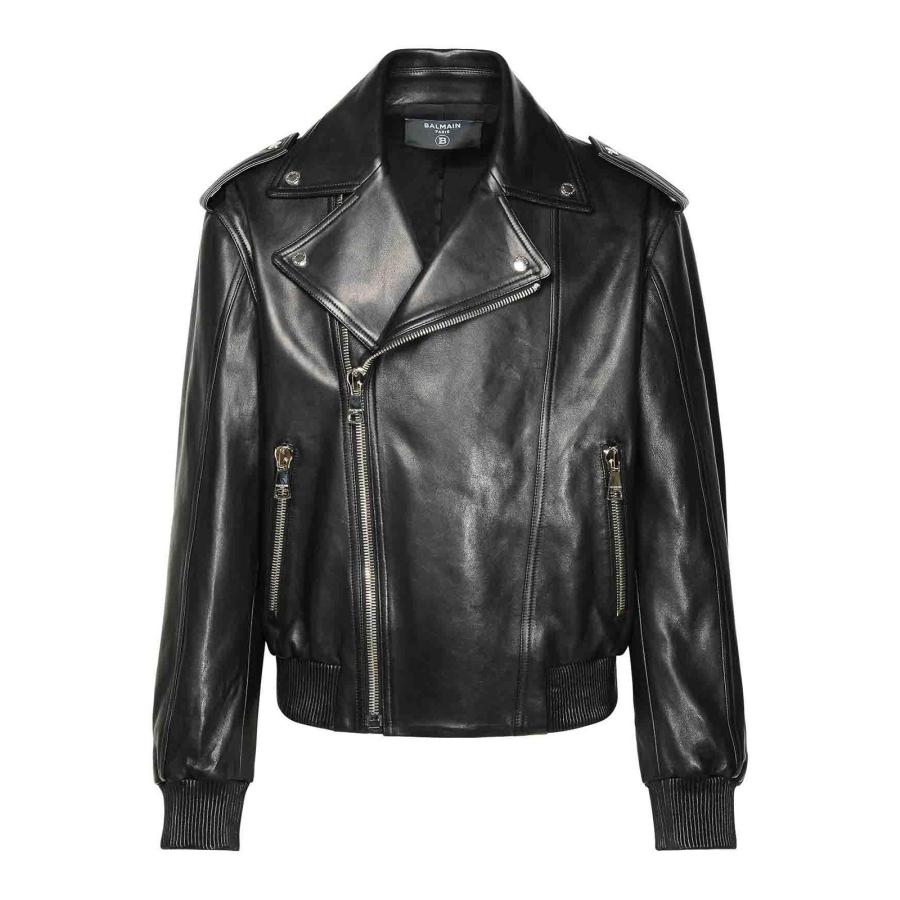 Balmain Leather Bomber Jacket by BALMAIN