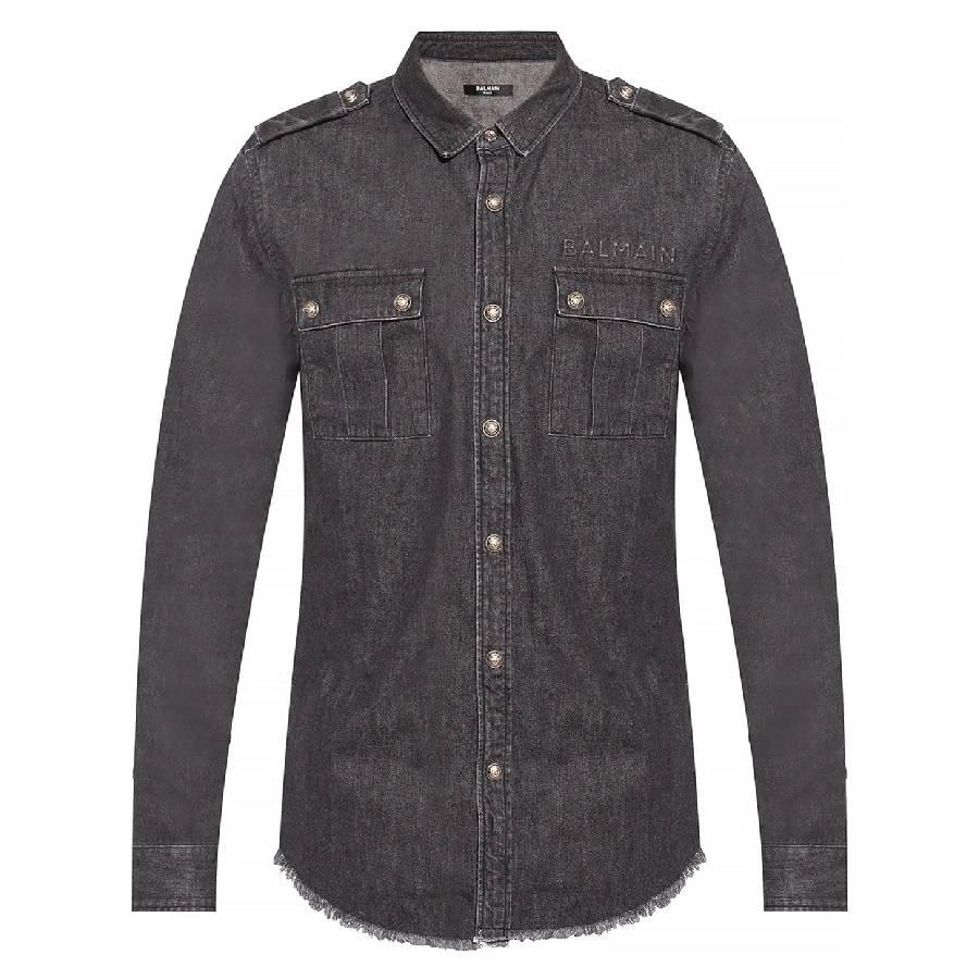 Balmain Long Sleeve Denim Shirt by BALMAIN