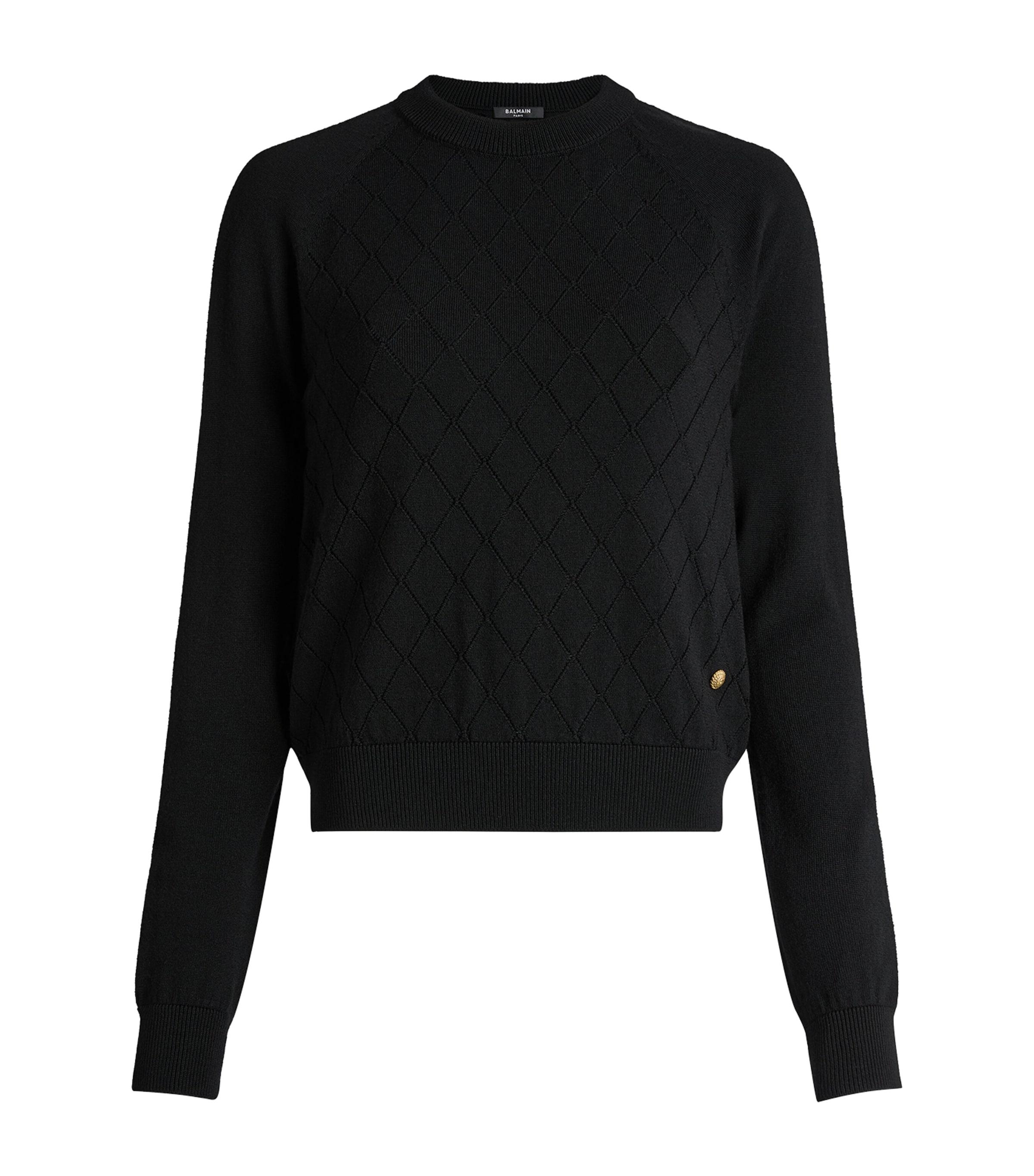 Balmain Merino Wool Button-Detail Sweater by BALMAIN
