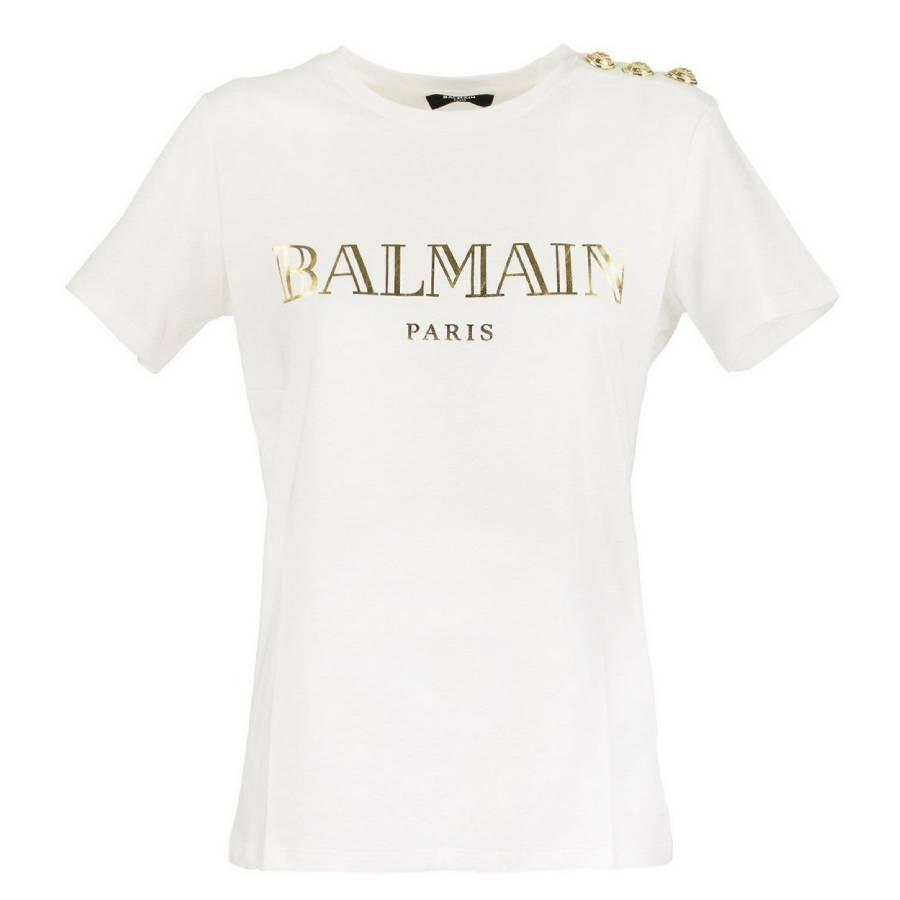 Balmain Paris Logo Cotton T-Shirt by BALMAIN