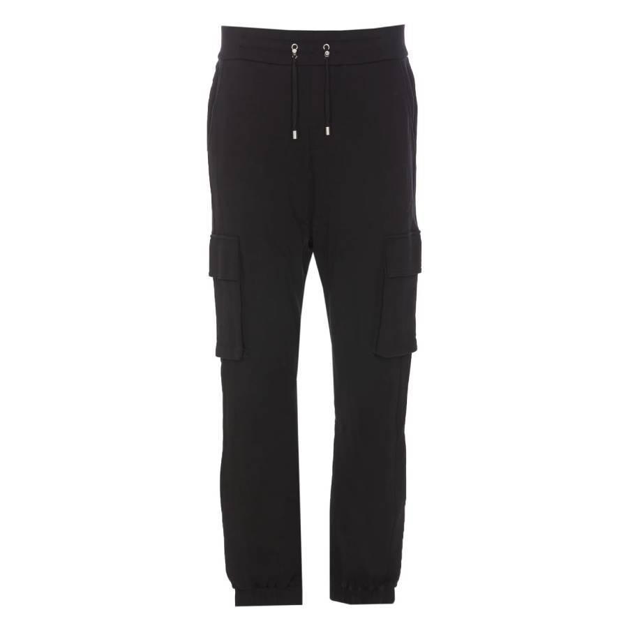 Balmain Paris Print Cotton Sports Trousers by BALMAIN