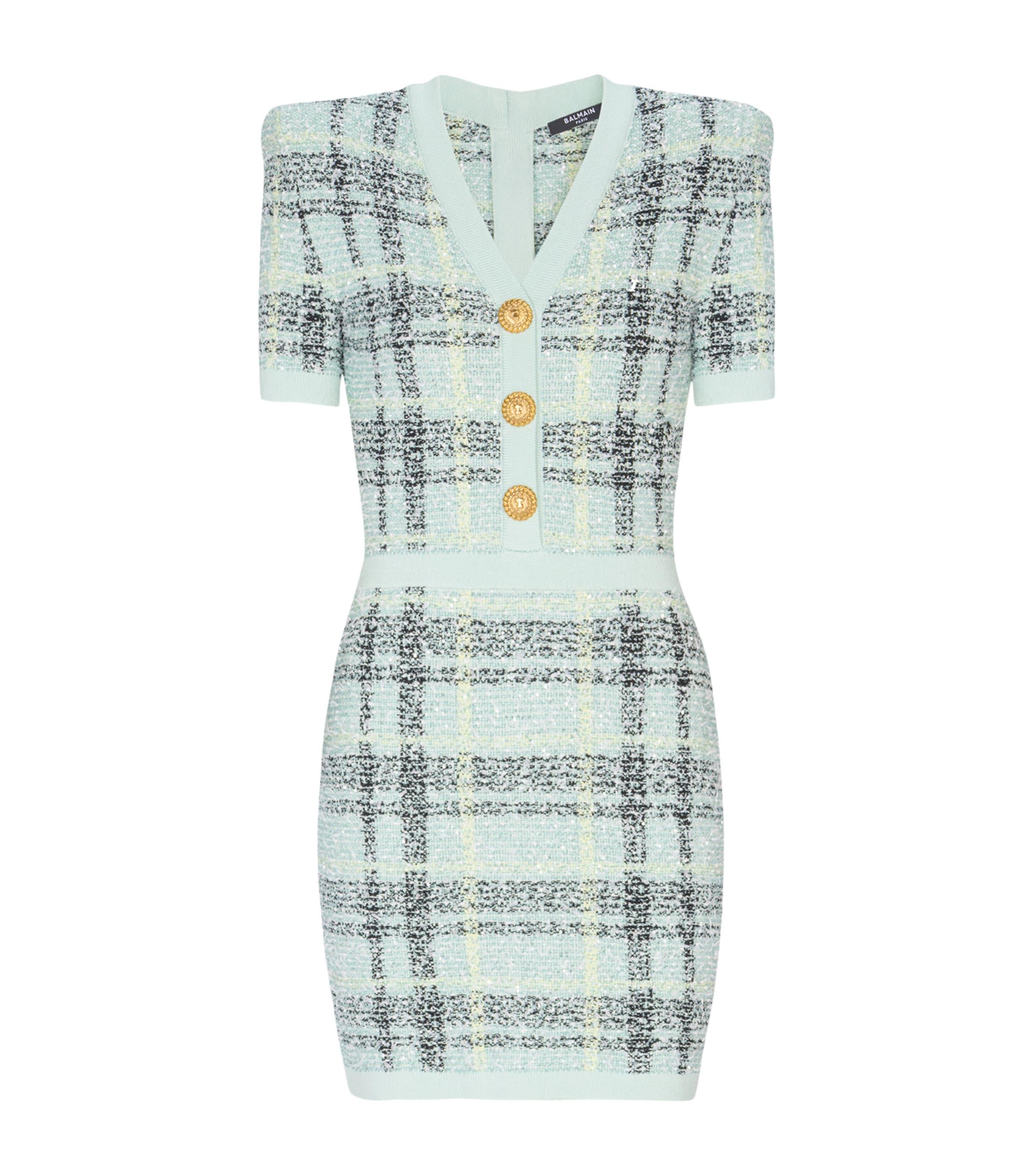 Balmain Tweed Sequin Mini Dress by BALMAIN