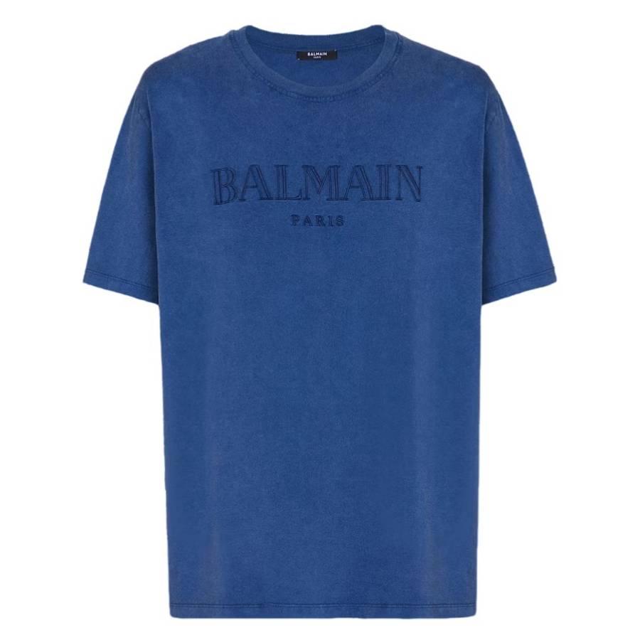 Balmain Vintage Logo Embroidered T-Shirt by BALMAIN