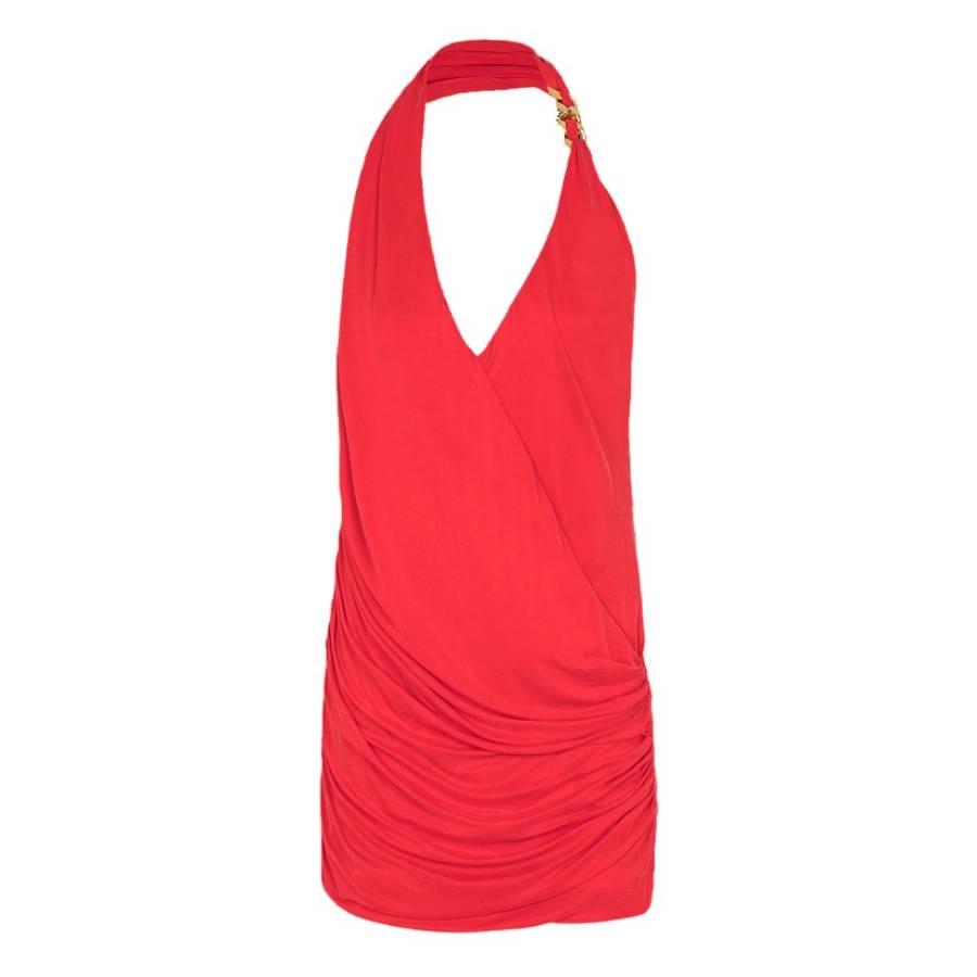 Balmain Womens Draped Halter Neck Mini Dress by BALMAIN
