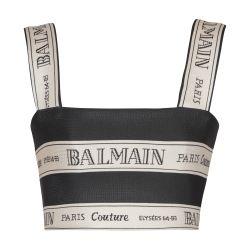 Balmain ribbon jacquard crop top by BALMAIN