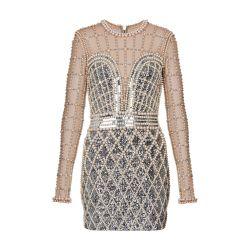 Bead embroidered short dress by BALMAIN
