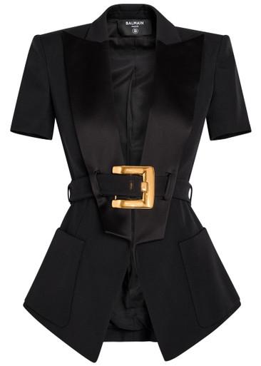 Belted wool jacket by BALMAIN