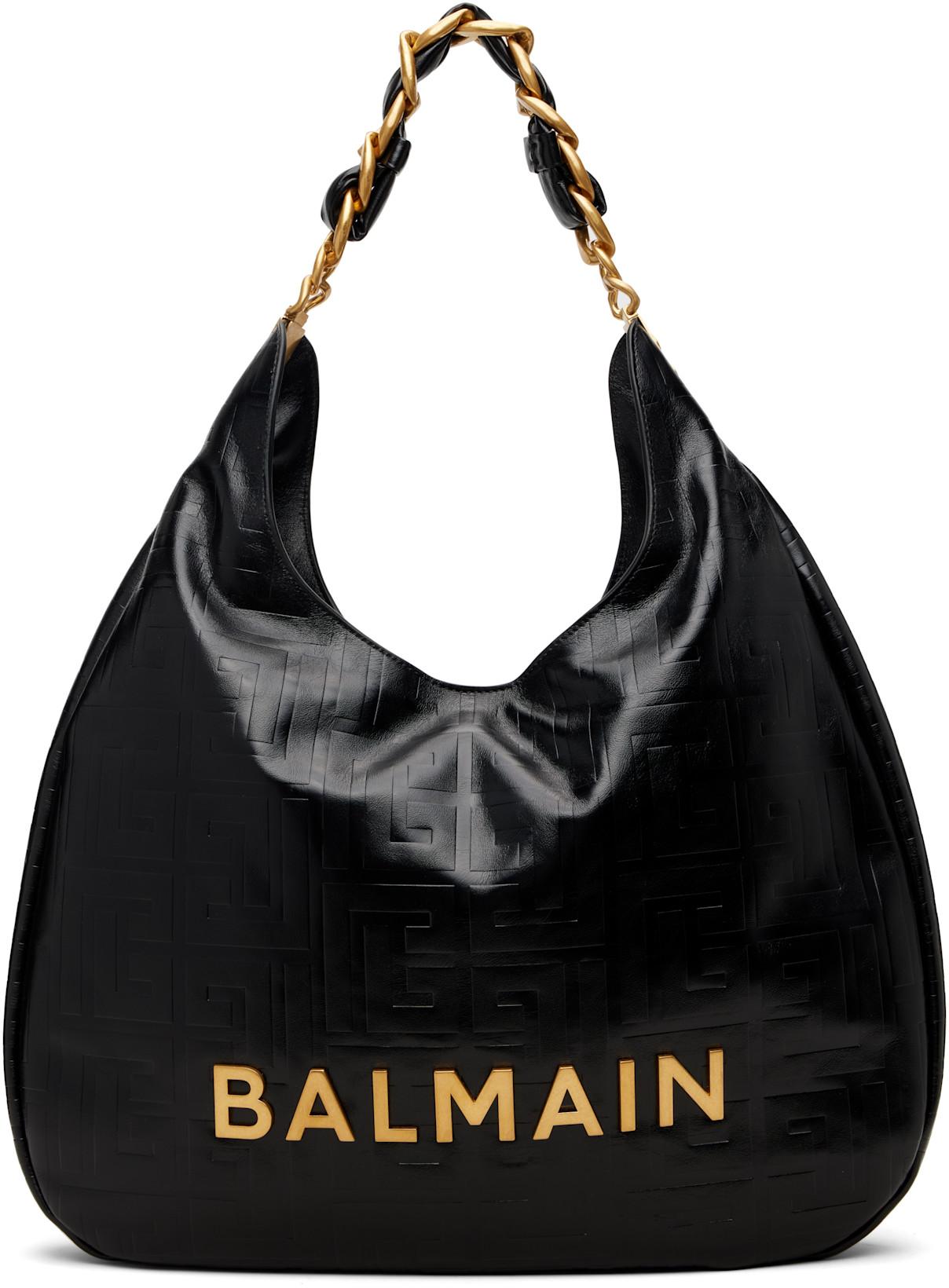 Black 1945 Soft Monogram Bag by BALMAIN